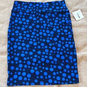 LuLaRoe “Cassie” skirt, two tone blue, XL